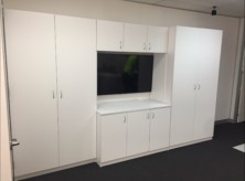 Custom Storage Units, Credenzas And Overhead Cupboards. MM1 Or MM2 Melamine